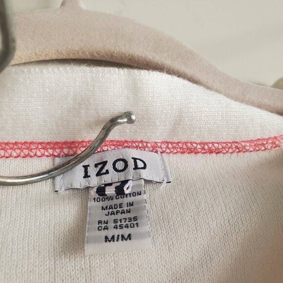 Izod Women's Knit Vest Medium White Tennis Prep Vintage Preppy Academia - Picture 7 of 9